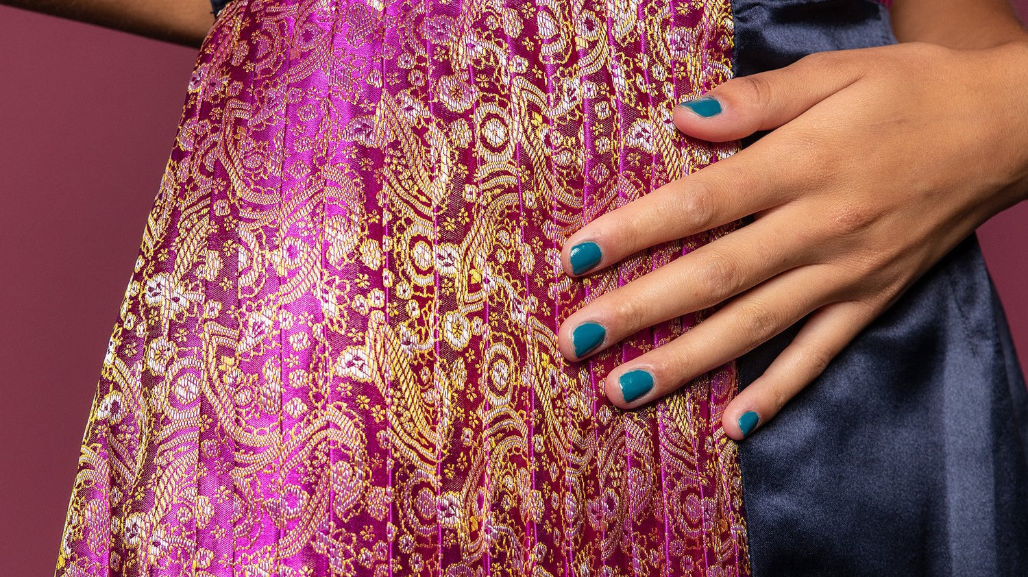 Pleating, cocktail dresses with pleats, evening wear, South Asian inspired dresses