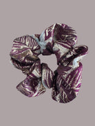 purple and gold organza scrunch