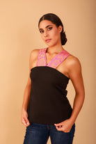 The Dolce Top by Dolce & Gabbana a luxurious women's blouse featuring bold prints, intricate detailing, and a tailored silhouette, styled for office wear or birthday occasions.