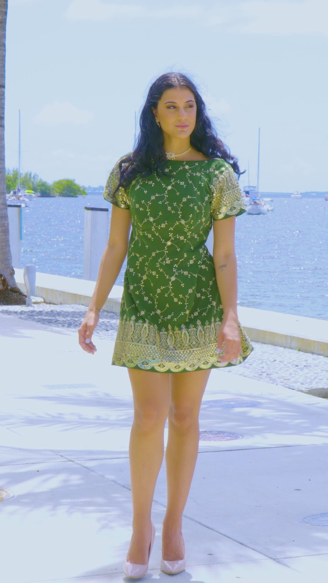 video of green dress